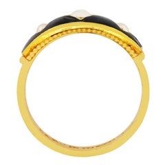 Late Victorian Pearl Mourning Ring, c.1902