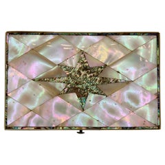 Antique Late Victorian Period Mother of Pearl Card Case