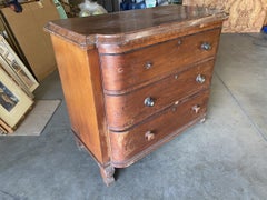 Late Victorian Queen Anne Lowboy Dresser with Sculpted Front