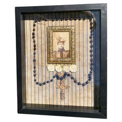 Scatola per rosario commemorativo religioso tardo-vittoriano