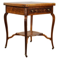 Late Victorian Rosewood Envelope Card Table