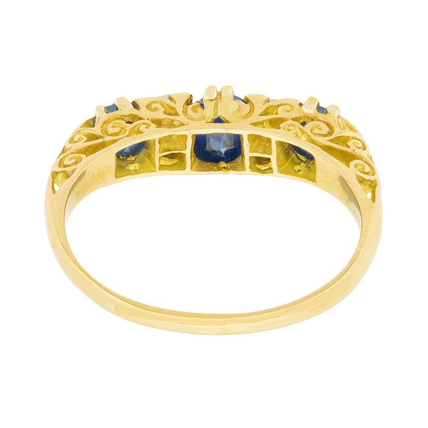 victorian sapphire and diamond ring