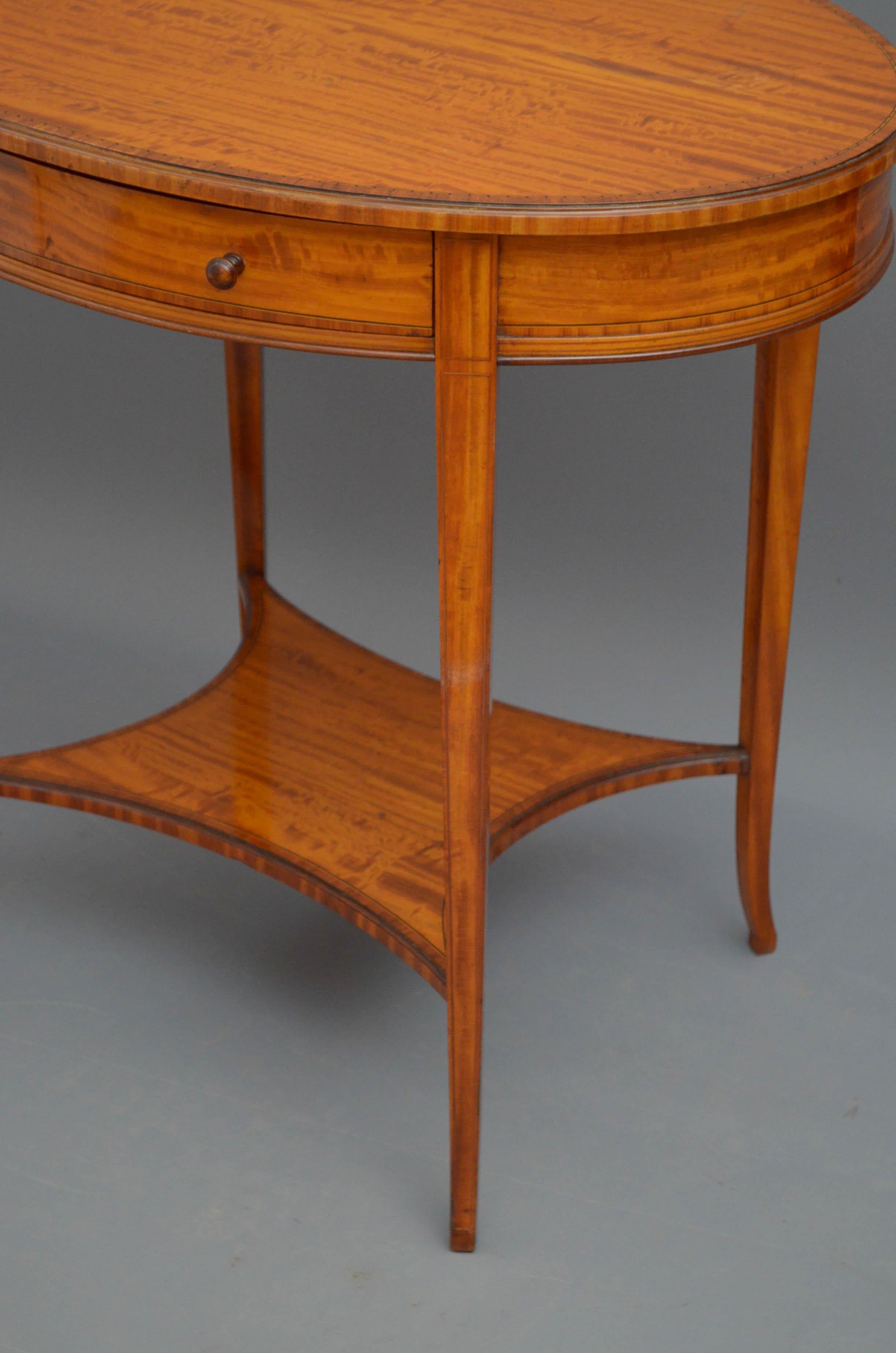 Late Victorian Satinwood Occasional Table For Sale 5