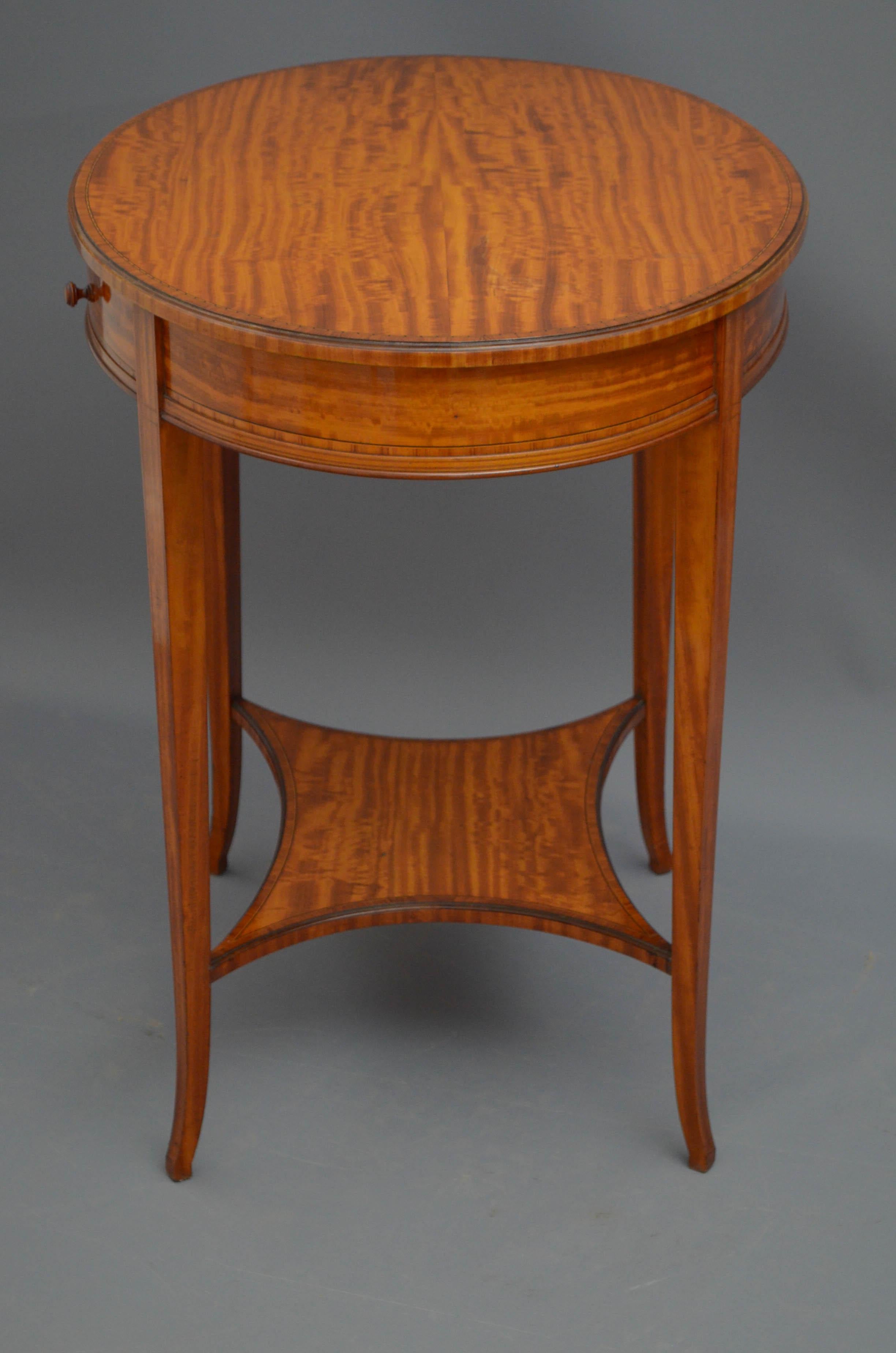 Late Victorian Satinwood Occasional Table For Sale 6