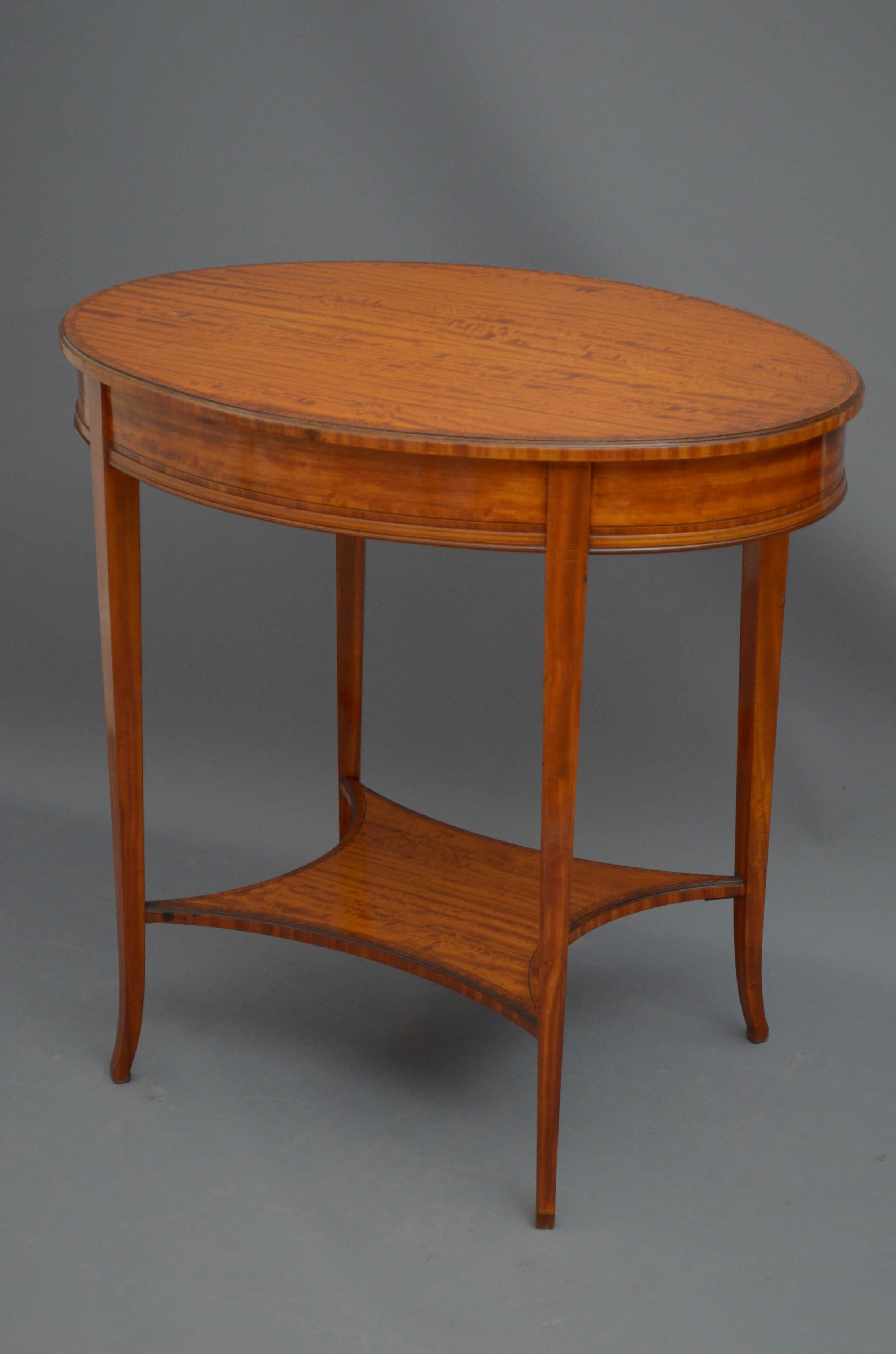 Late Victorian Satinwood Occasional Table For Sale 7