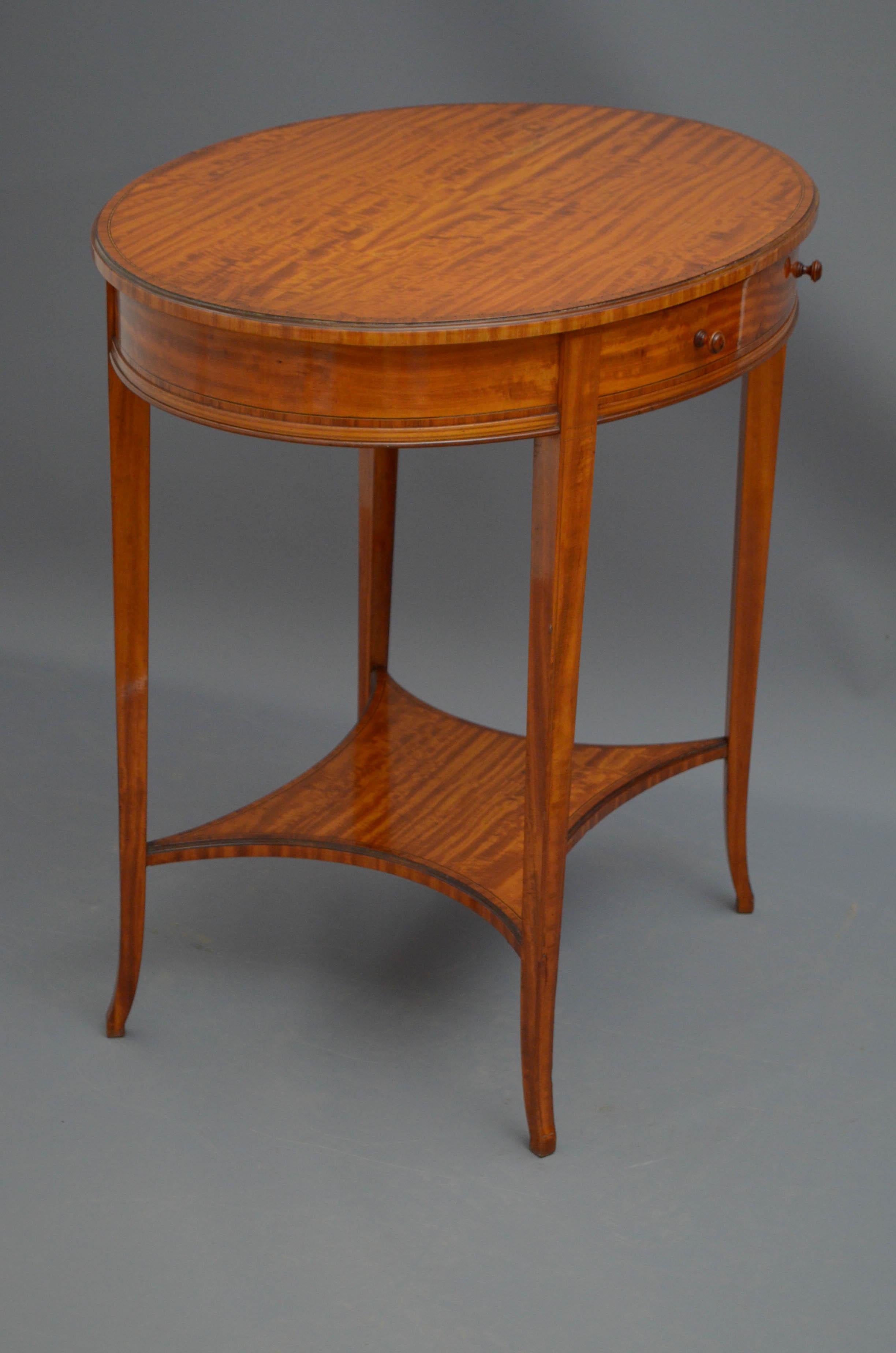 Late Victorian Satinwood Occasional Table For Sale 8