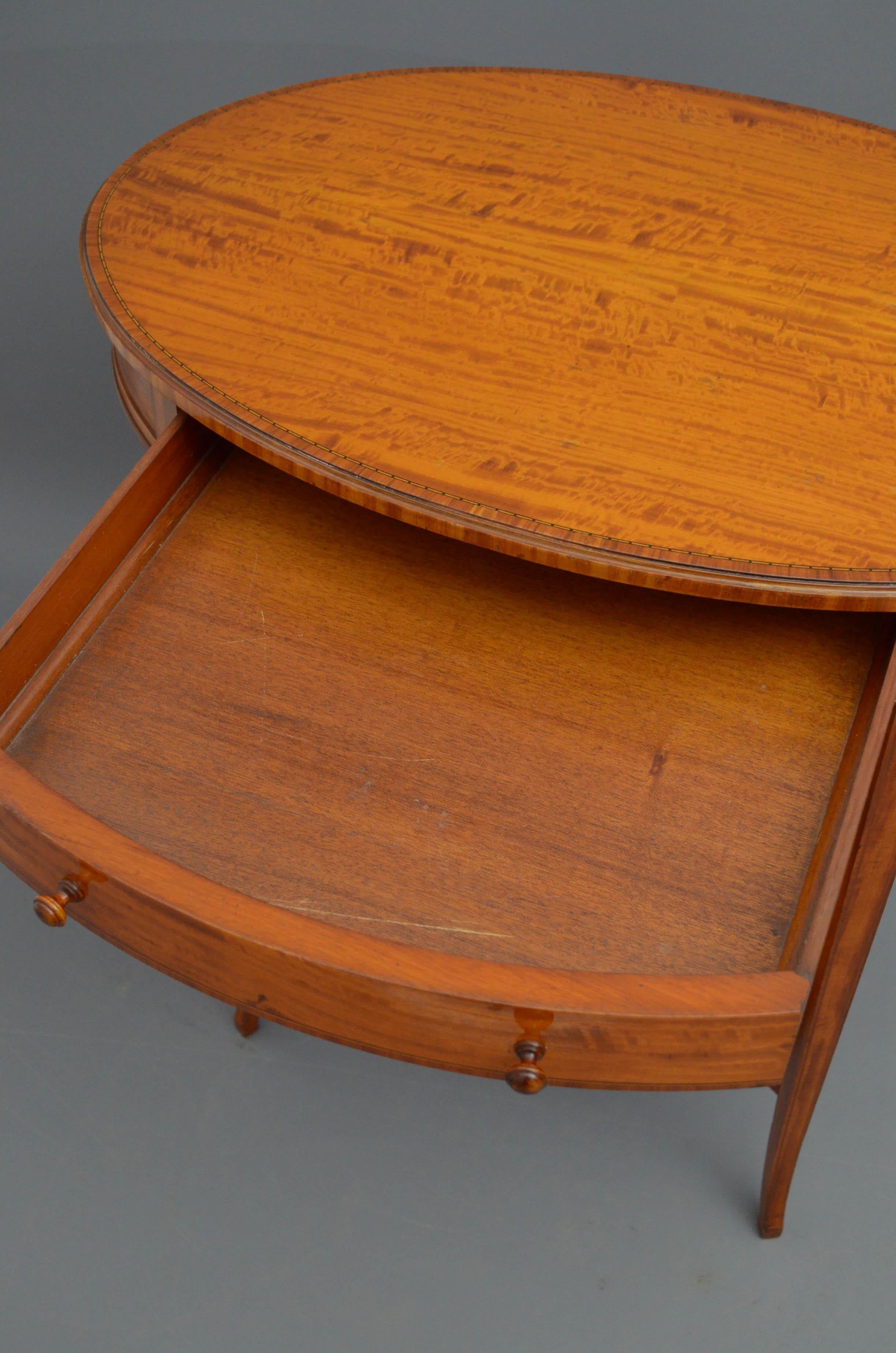 Late Victorian Satinwood Occasional Table For Sale 1