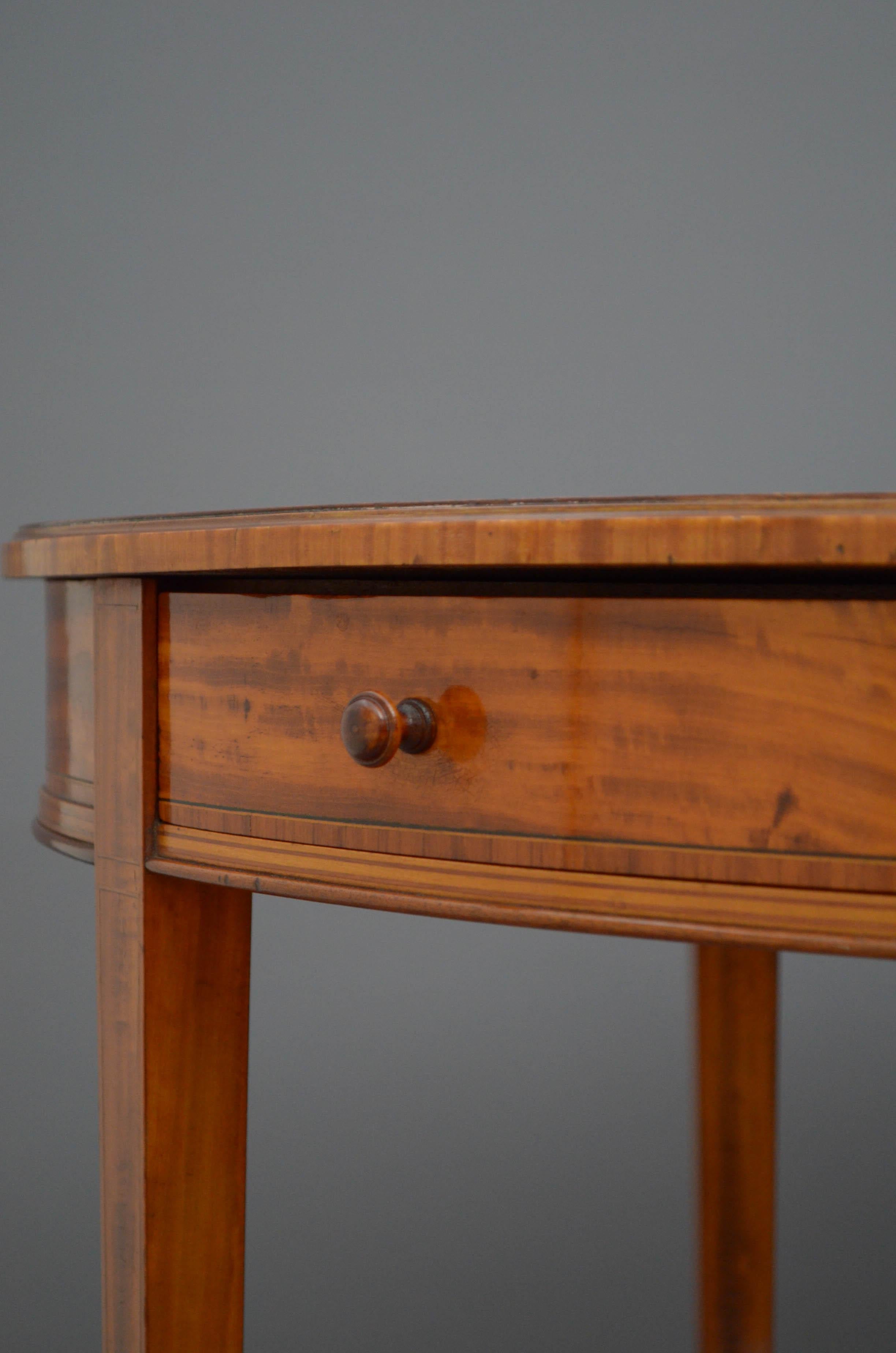 Late Victorian Satinwood Occasional Table For Sale 3