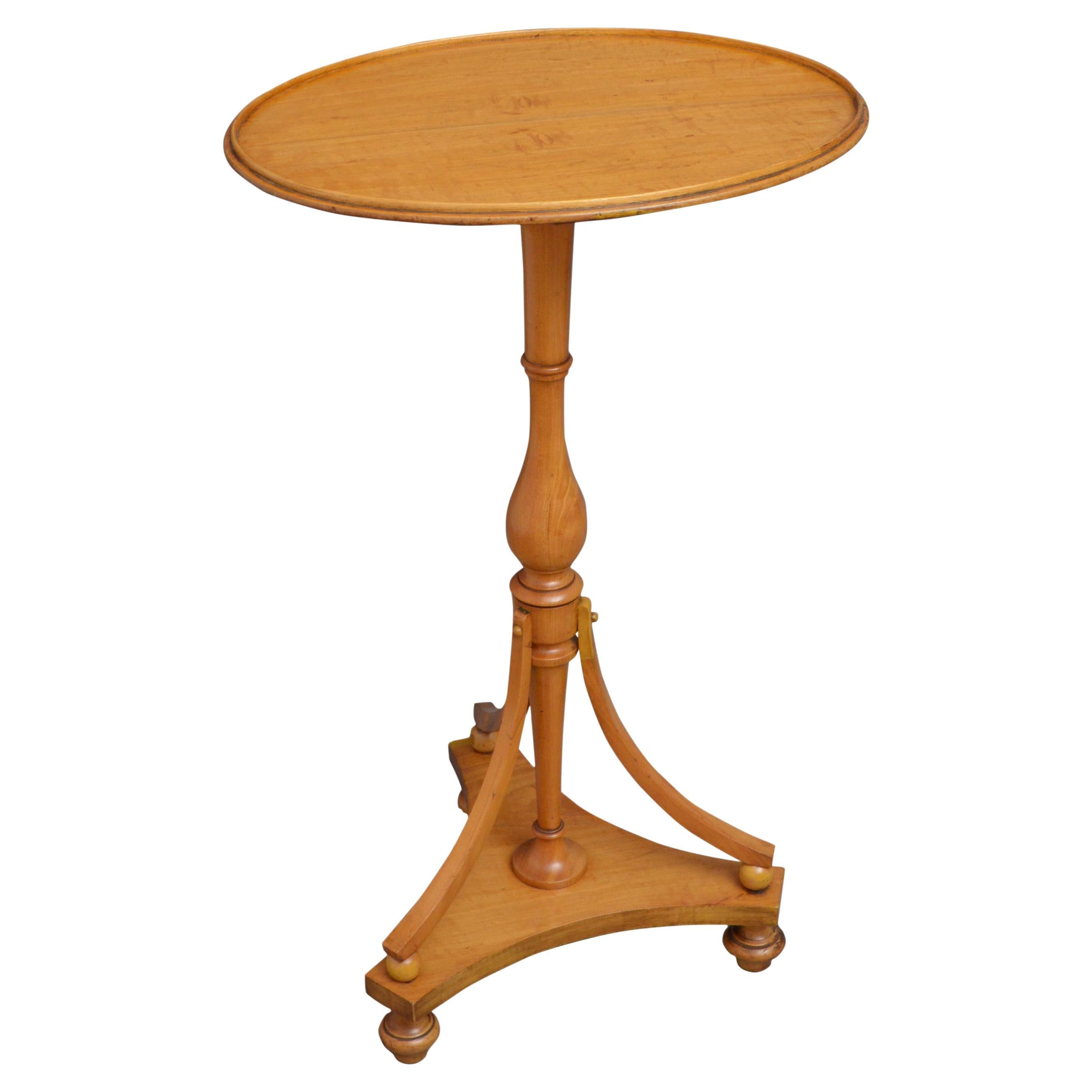 Late Victorian Satinwood Occasional Table For Sale
