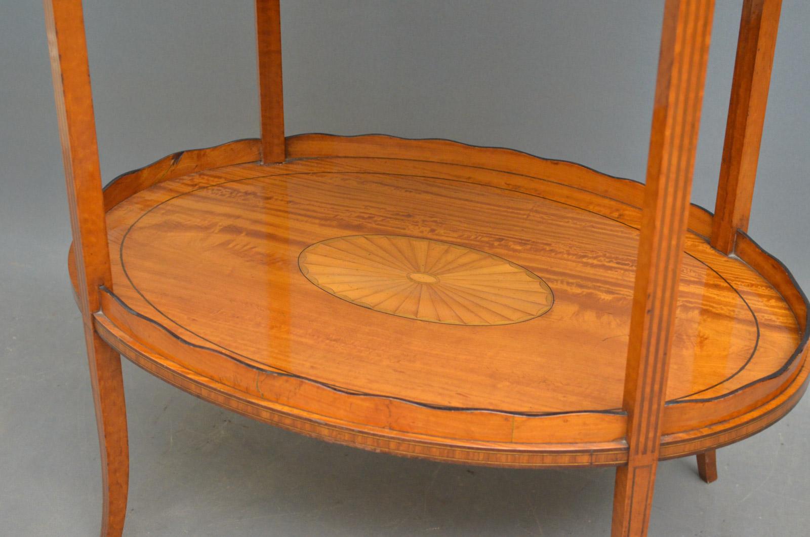 Late Victorian Satinwood Tray Table For Sale 2