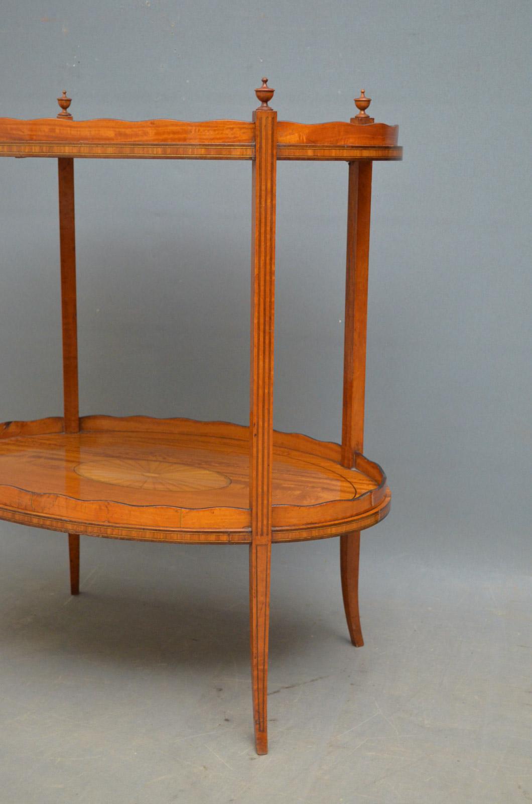Late Victorian Satinwood Tray Table For Sale 3