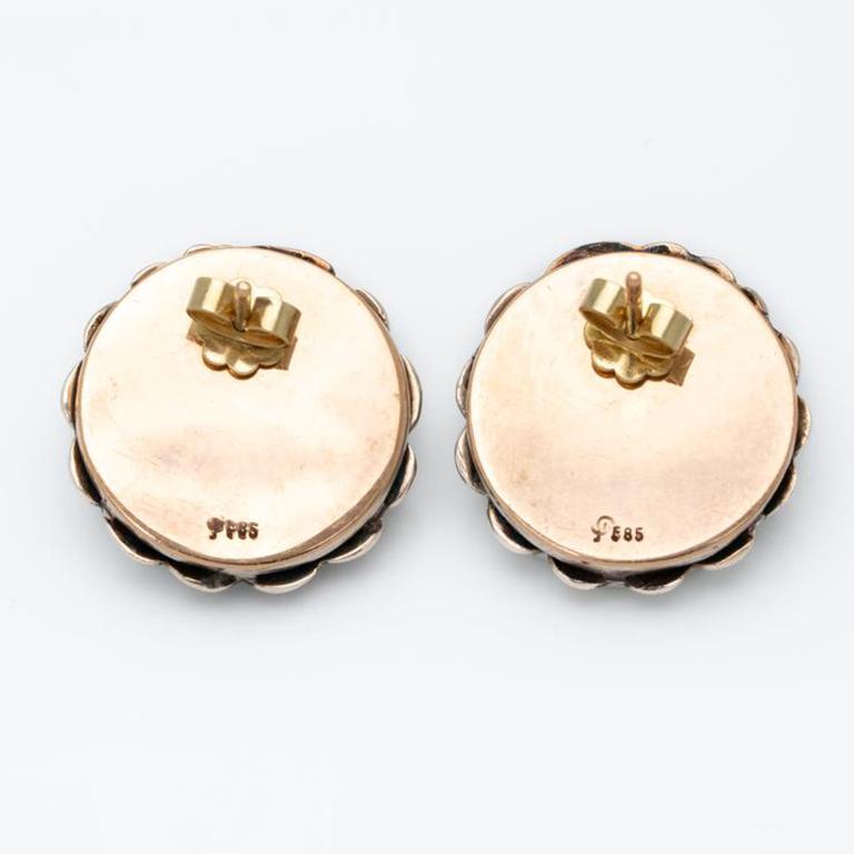 Spätviktorianische Silber & 14 Karat Gold 2,5 Karat Diamant Paisley Cluster-Ohrringe (Alteuropäischer Schliff) im Angebot