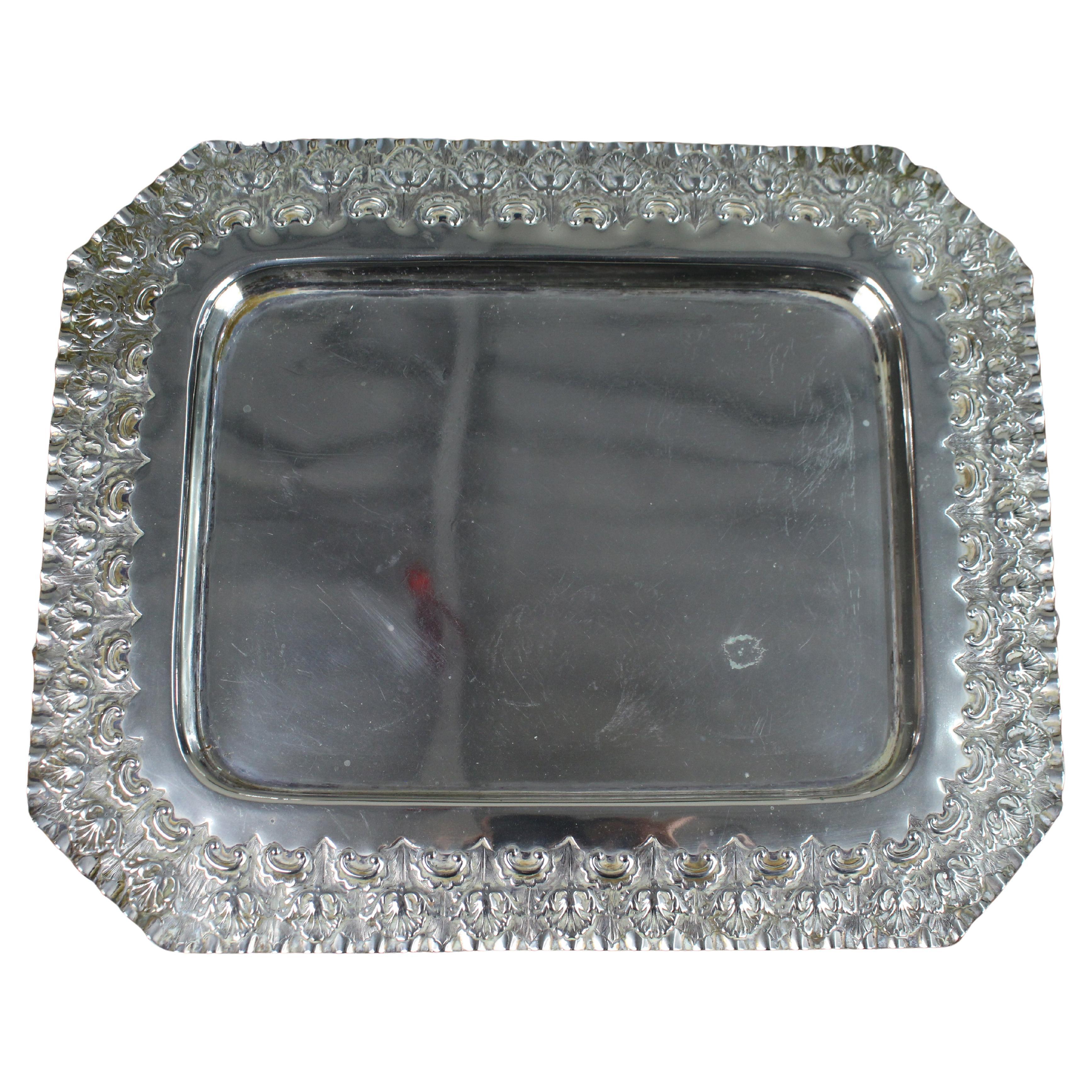 Late Victorian Silver Plated Serving Tray