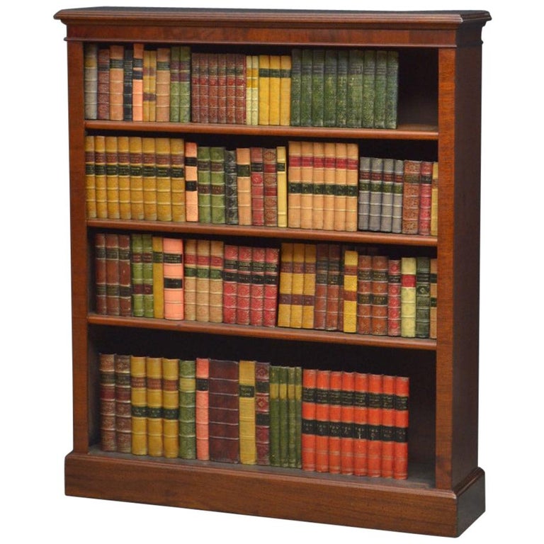 Late Victorian Solid Mahogany Open Bookcase For Sale At 1stdibs
