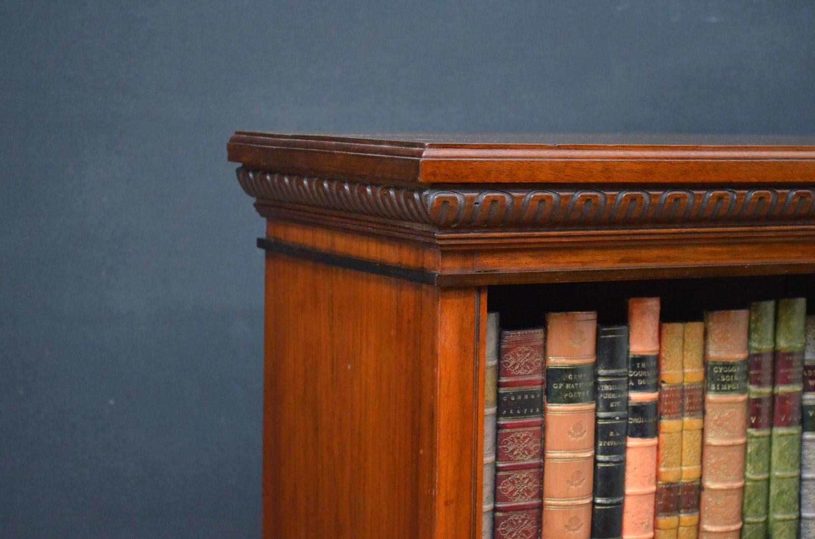 Late 19th Century Late Victorian Solid Walnut Open Bookcase