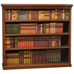 Late Victorian Solid Walnut Open Bookcase