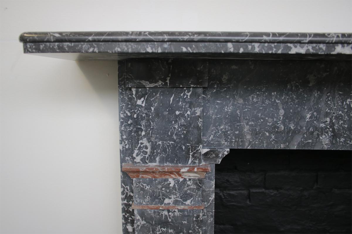 19th Century Late Victorian St Anne Marble Fireplace Surround