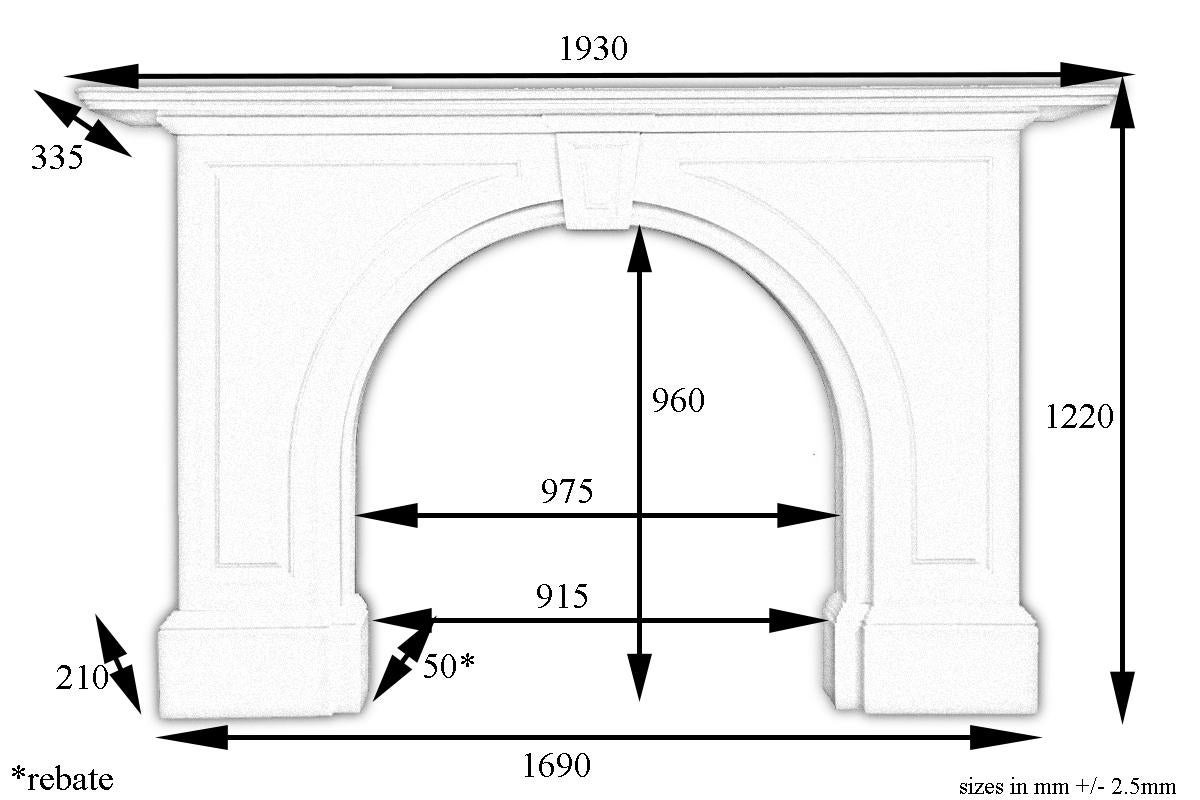 Late Victorian Statuary Marble Fireplace with an Arched Aperture In Good Condition In Manchester, GB