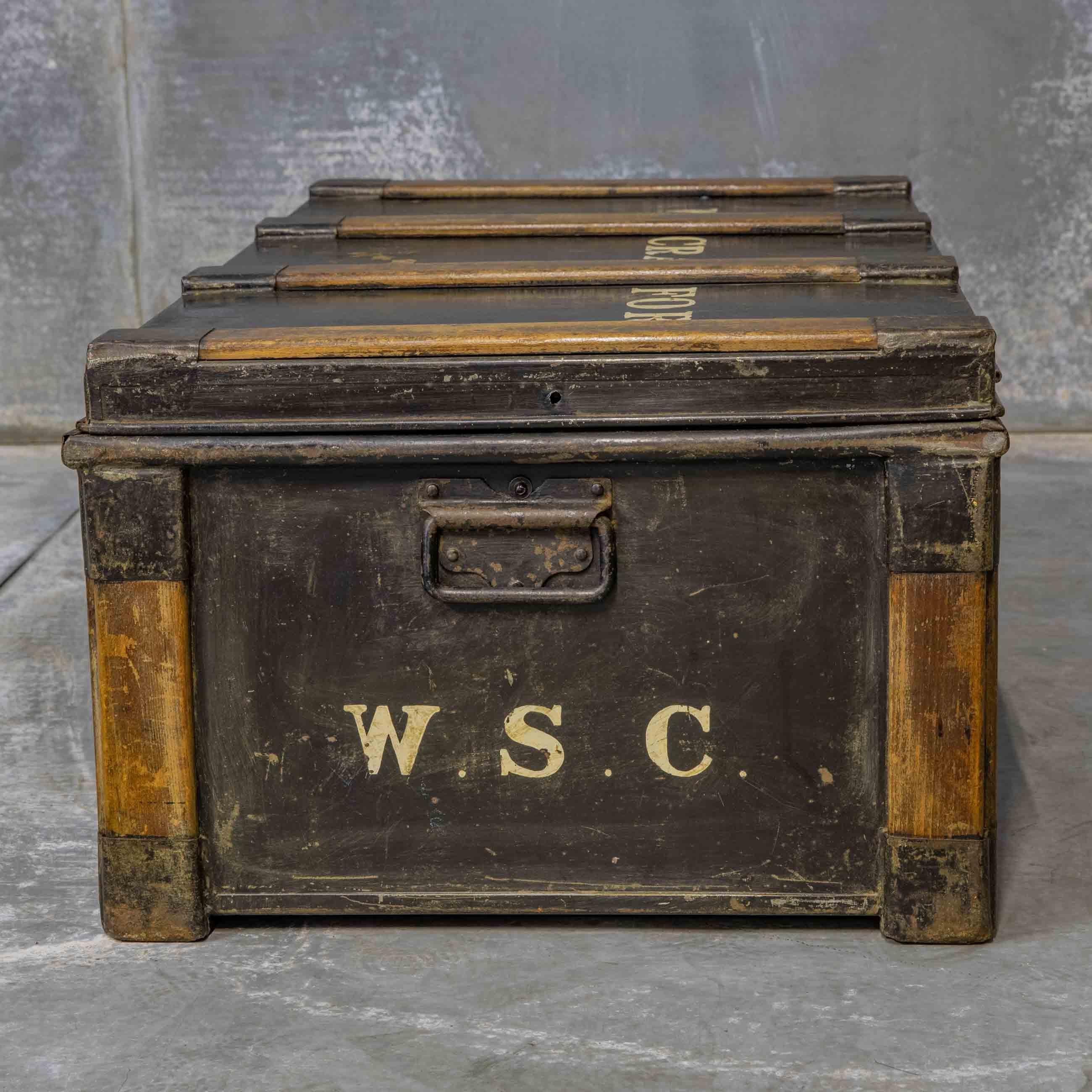 antique traveling trunk