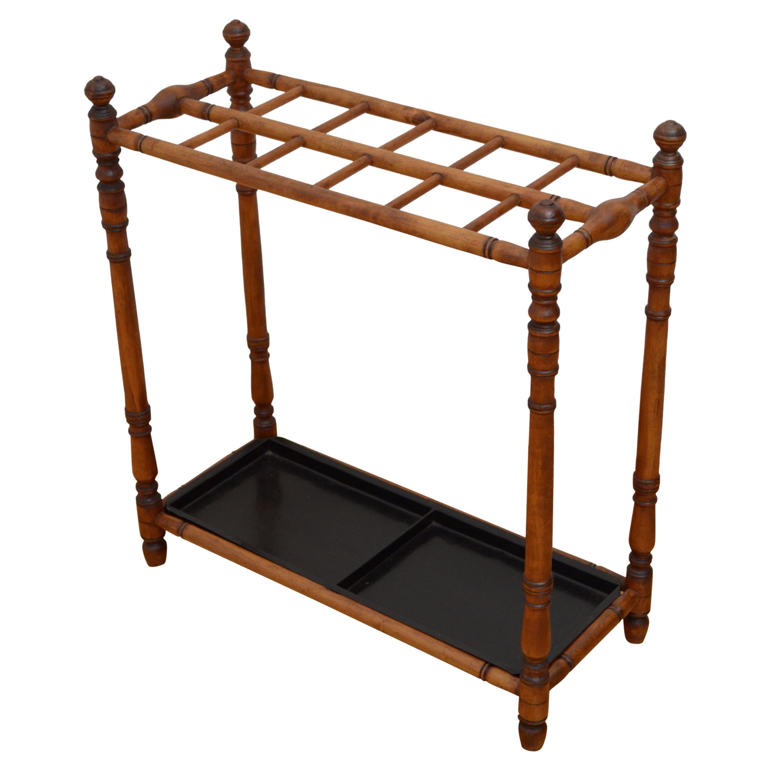 A Large Victorian Umbrella Stand in Mahogany For Sale at 1stDibs