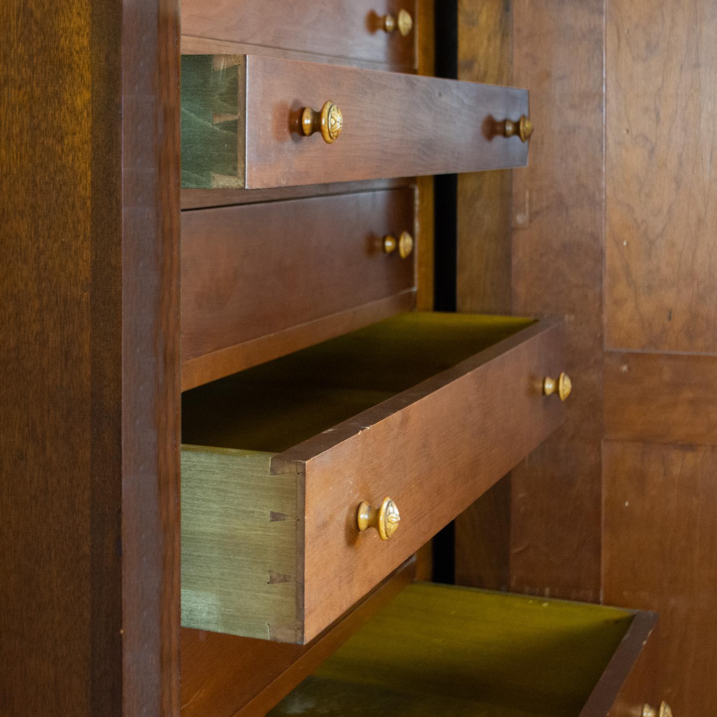 Late Victorian Walnut Armoire Wardrobe For Sale 2