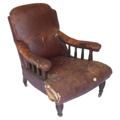 Late Victorian Walnut Howard Style upholstered Chair