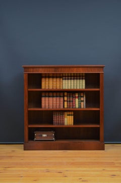 Late Victorian Walnut Open Bookcase