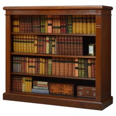 Late Victorian Walnut Open Bookcase