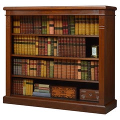 Late Victorian Walnut Open Bookcase Late Victorian Walnut Open Bookcase