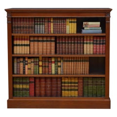 Late Victorian Walnut Open Bookcase Late Victorian Walnut Open Bookcase
