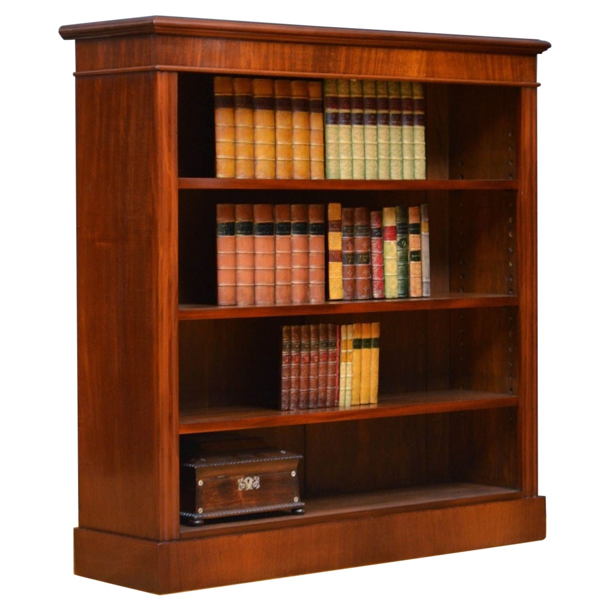 Late Victorian Walnut Open Bookcase