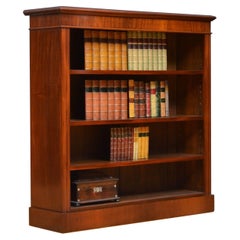 Late Victorian Walnut Open Bookcase
