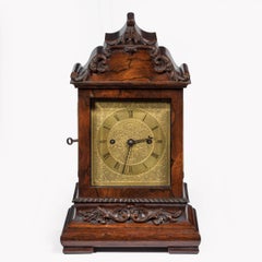 Late William IV Rosewood Bracket Clock by French, Royal Exchange, London