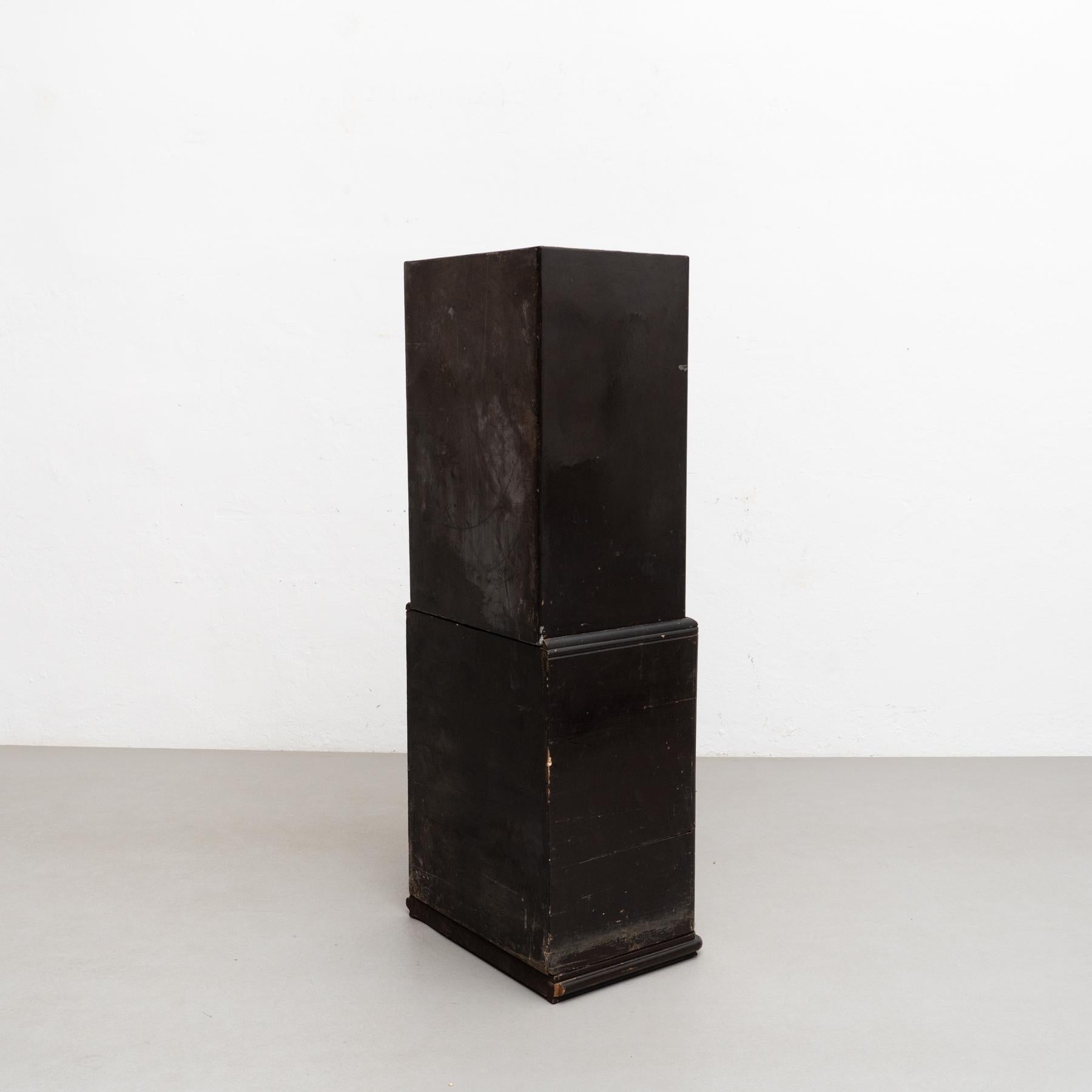 Late XIXth Century Metal Safe Box In Good Condition For Sale In Barcelona, ES