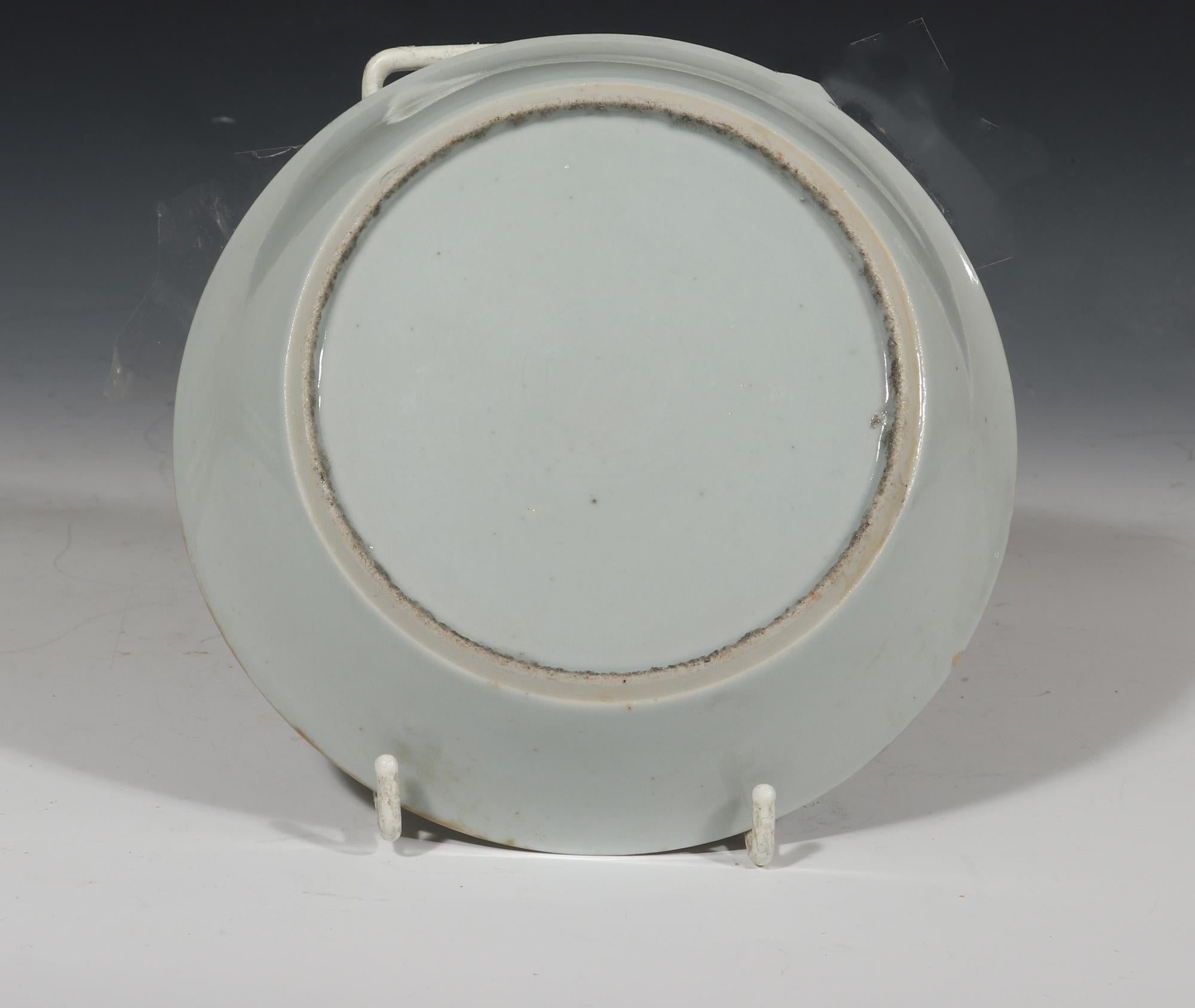 Late 18th Century Chinese Export Porcelain Green Fitzhugh Berry Dishes 2