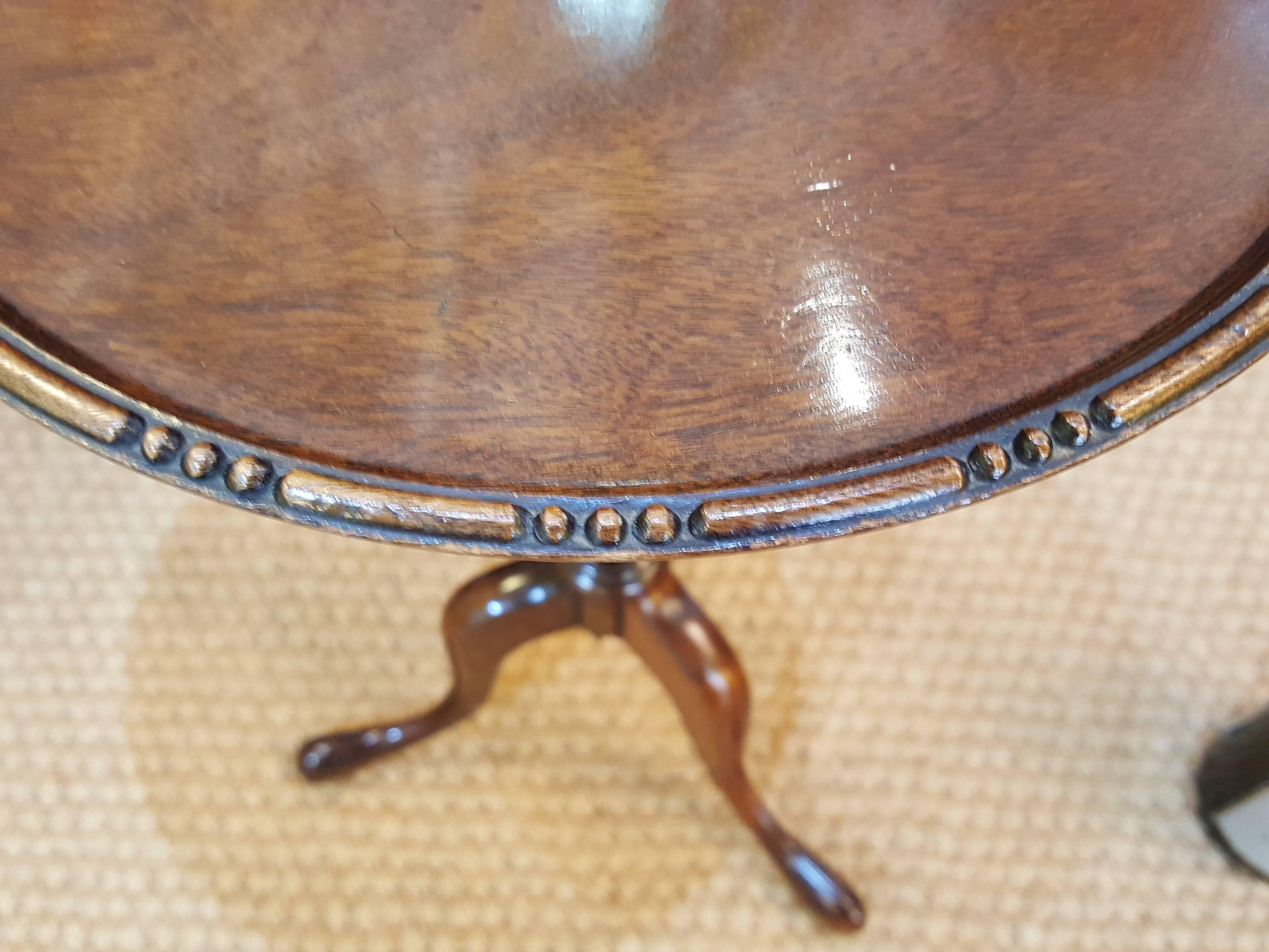 George III Late19th-Early 20th Century Mahogany Tripod Occasional Table
