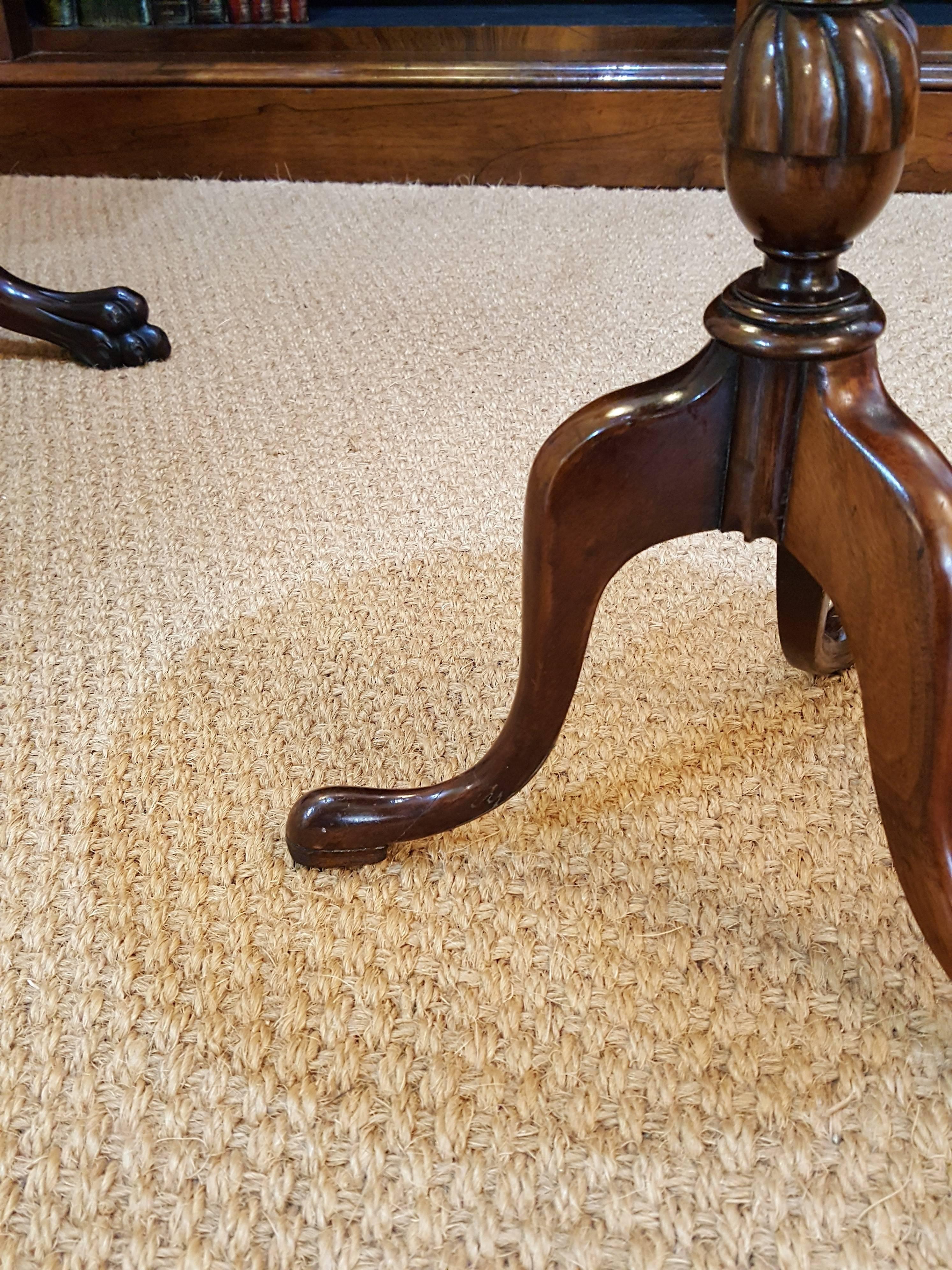 Late19th-Early 20th Century Mahogany Tripod Occasional Table In Excellent Condition In Altrincham, Cheshire