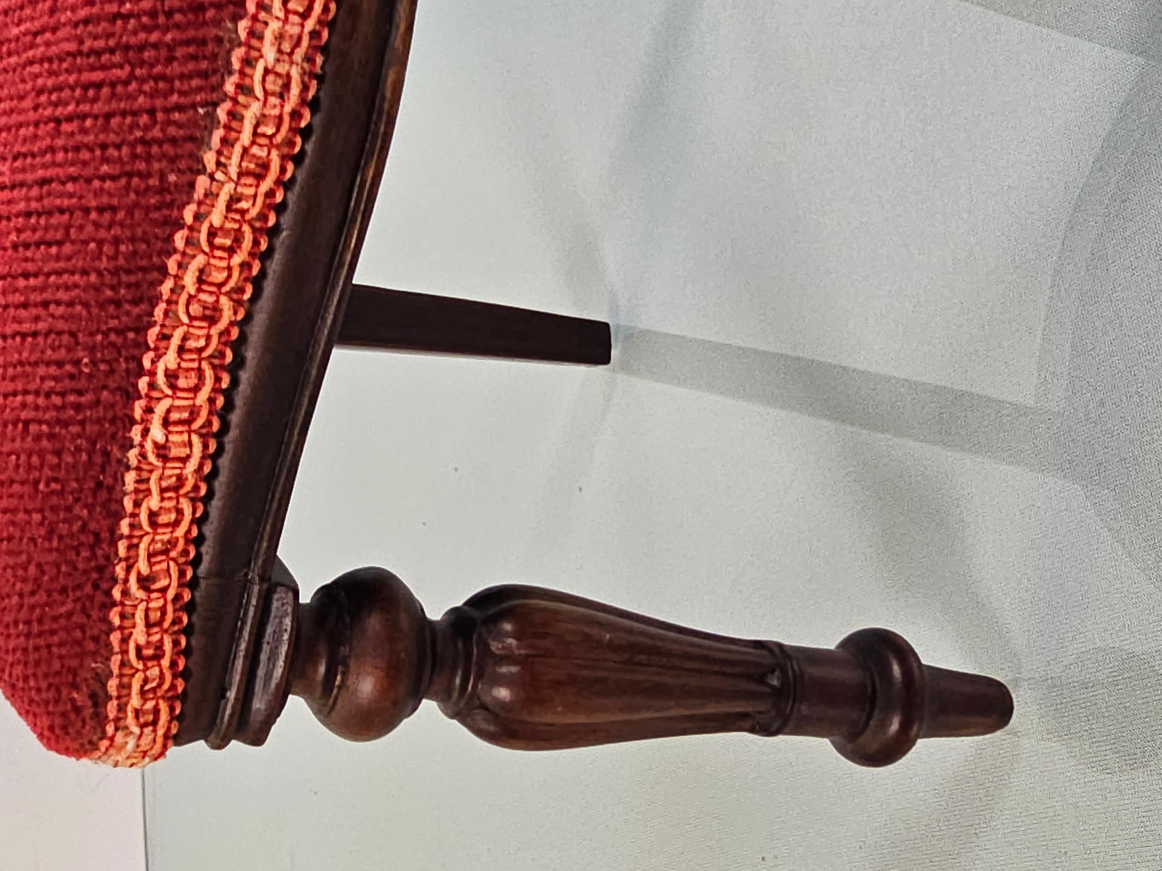 Late20th Jahrhundert viktorianischen Stil Ballon zurück Mahagoni Puppe Wohnzimmer Stuhl im Angebot 7