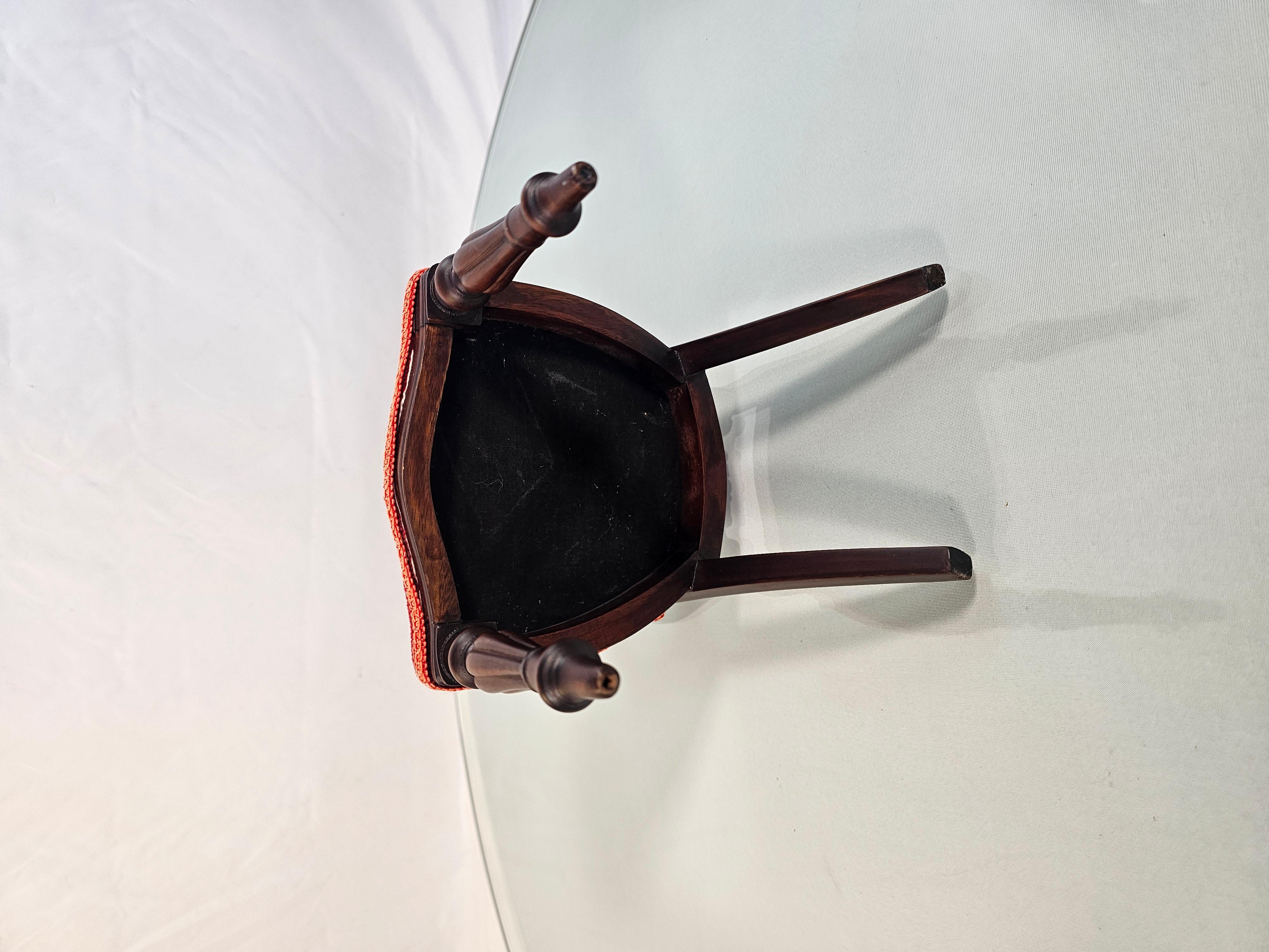 Late20th Jahrhundert viktorianischen Stil Ballon zurück Mahagoni Puppe Wohnzimmer Stuhl im Angebot 8