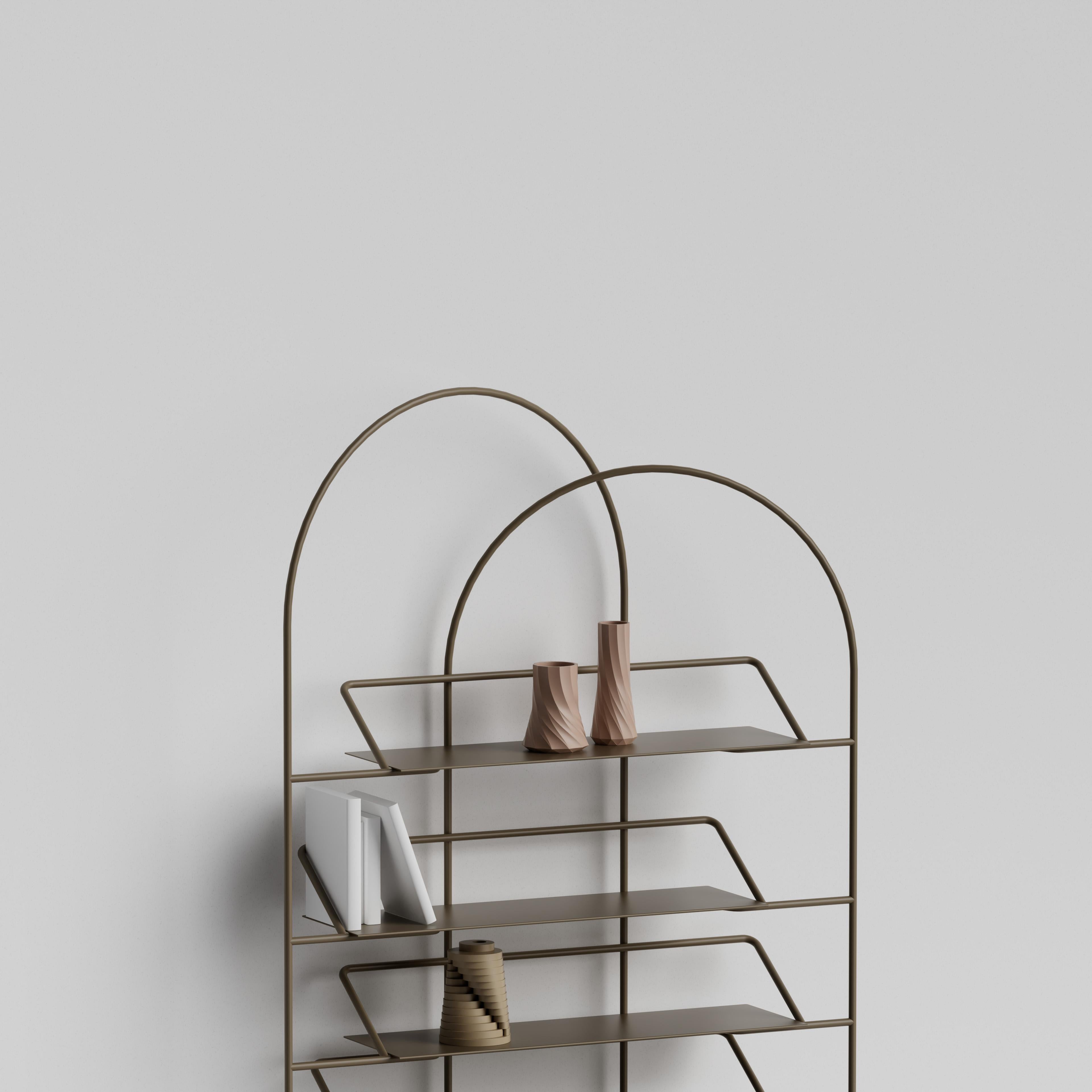 Moderno Libreria scultorea contemporanea in metallo LateB Made in Italy di Enrico Girotti in vendita