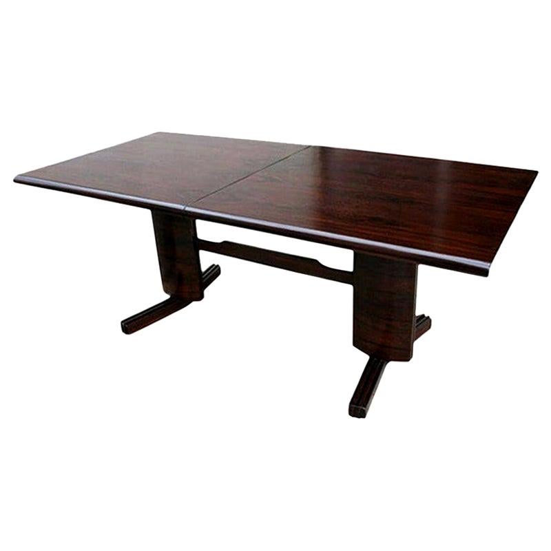 L'Atelier 1950s Brazilian Jacaranda Wood Extendable Dining Table For Sale