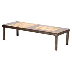 Vintage L'Atelier Callis Coffee Table with Garrigue Tiled Top by Roger Capron