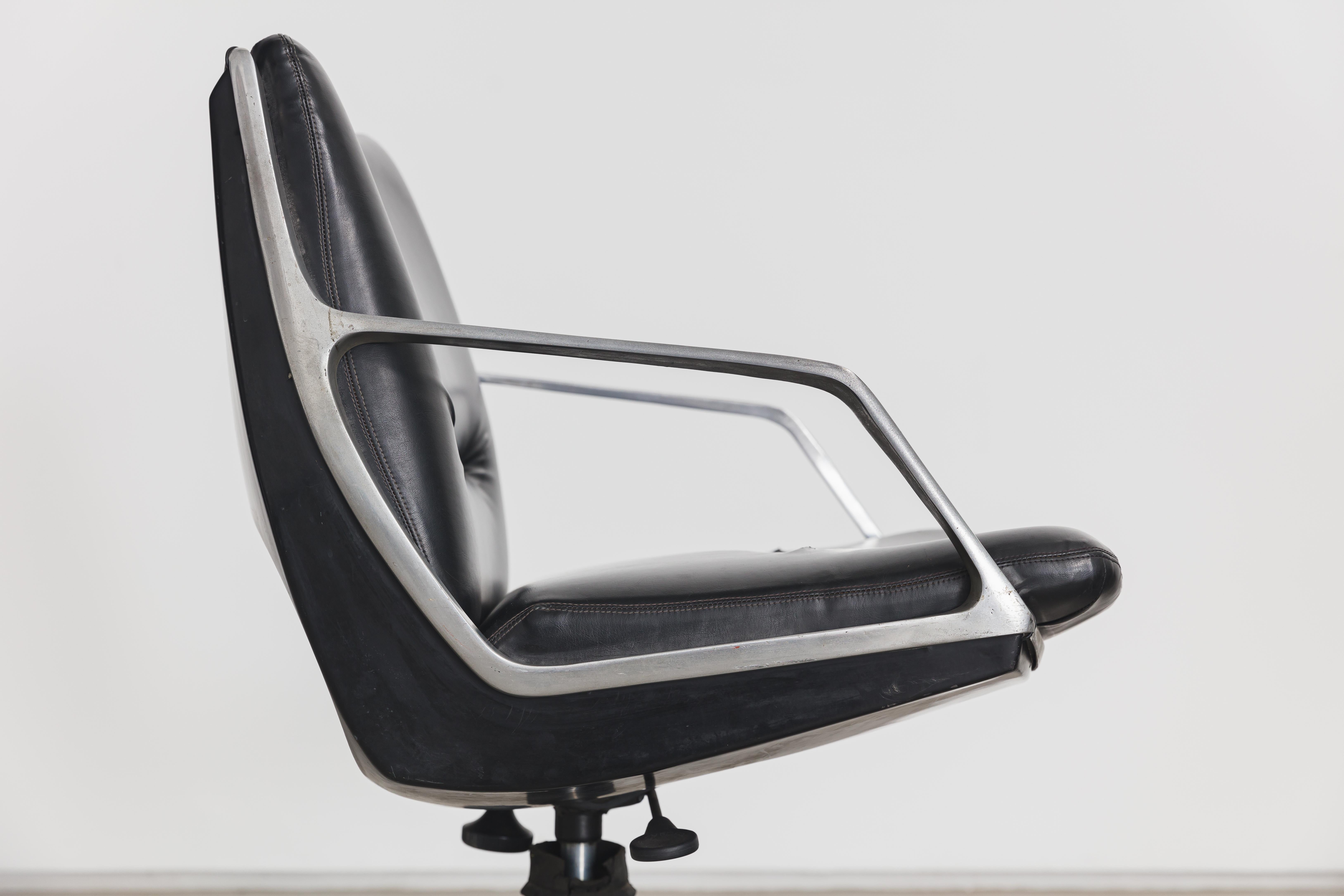 Mid-Century Modern Chaise de bureau de commandant de l'Atelier, Jorge Zalszupin, Brésil, 1972-1973 en vente