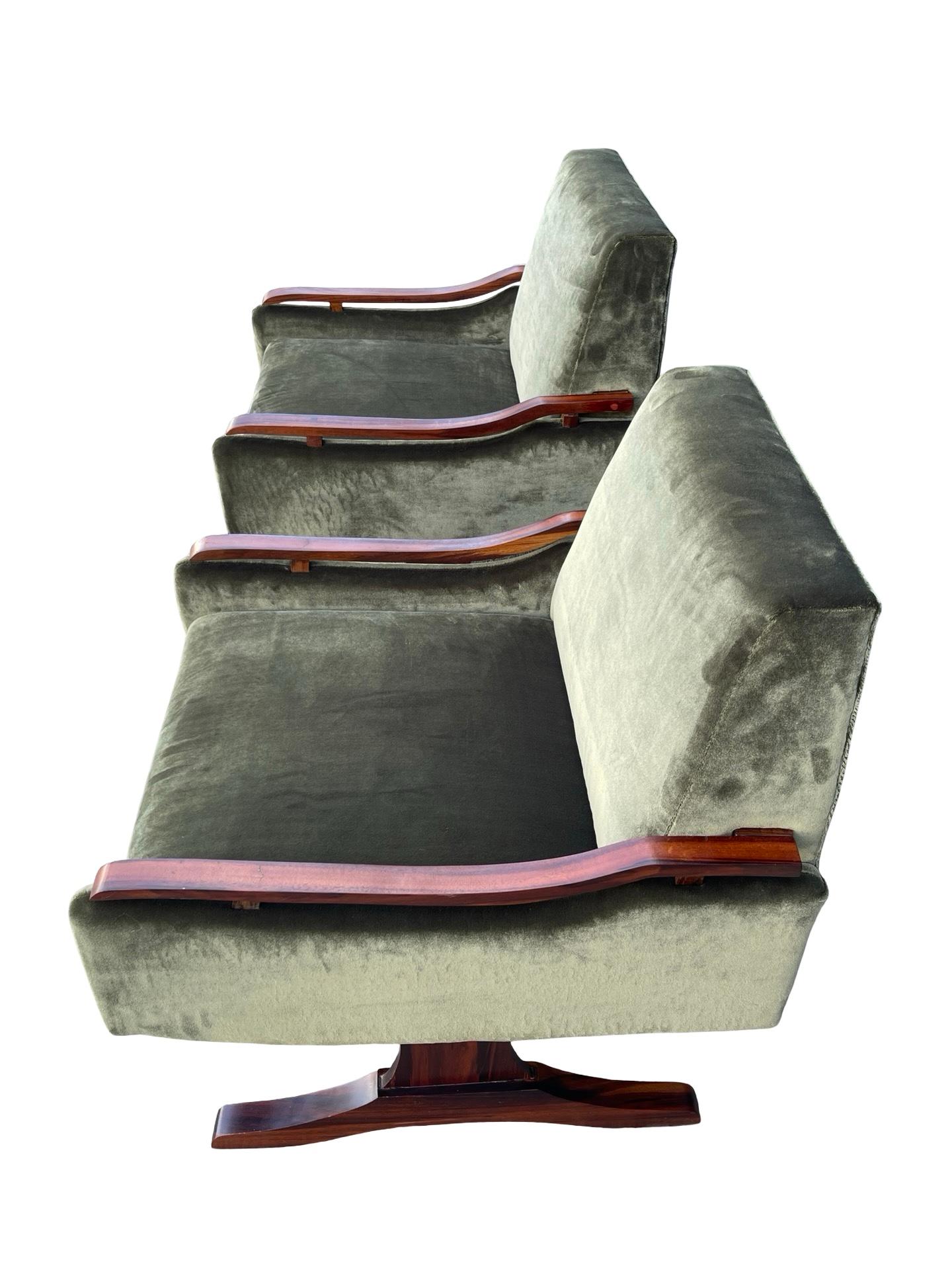 Sedie lounge L'Atelier in palissandro brasiliano di Jorge Zalszupin, anni '60 in vendita 3