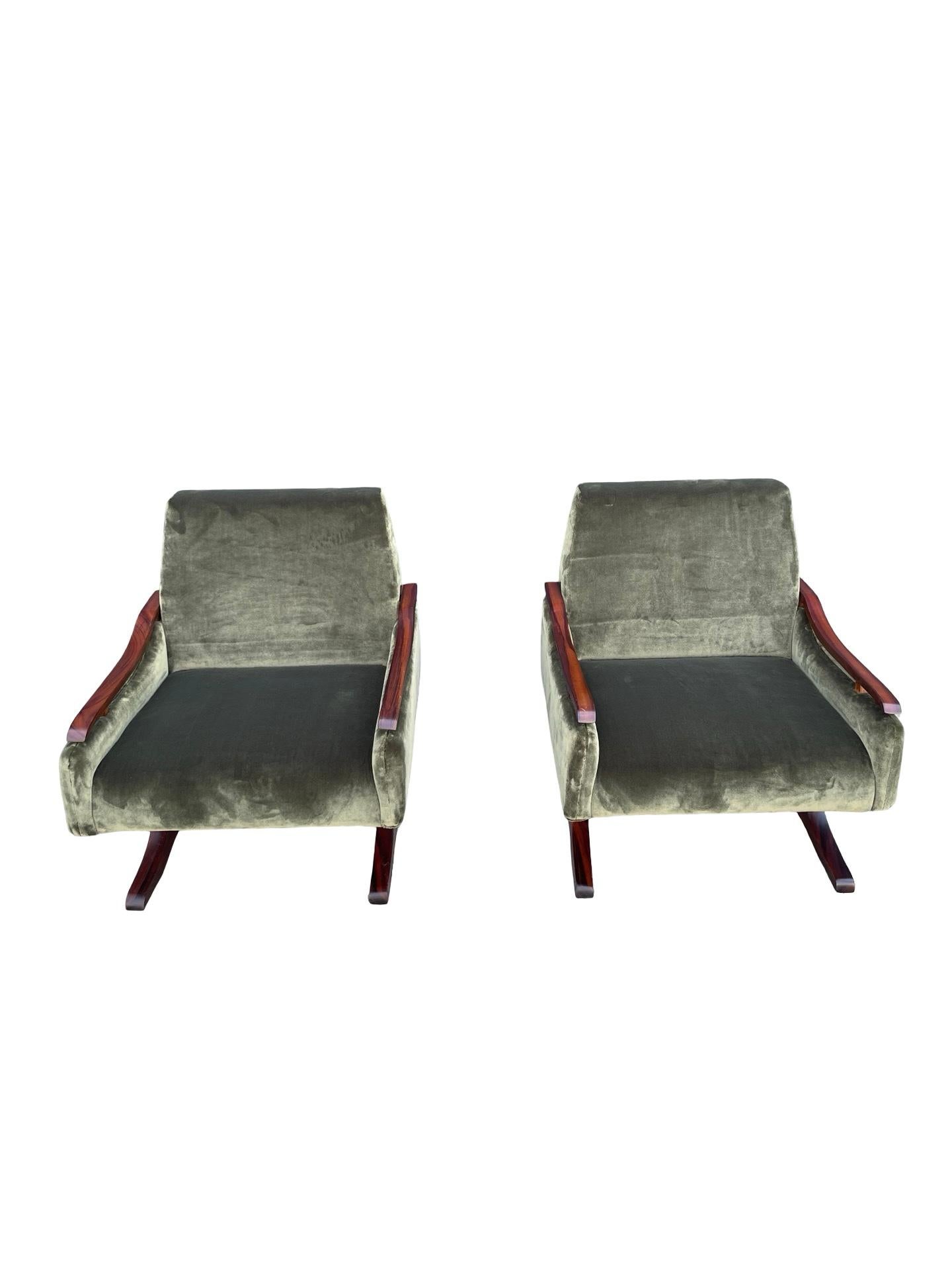 Sedie lounge L'Atelier in palissandro brasiliano di Jorge Zalszupin, anni '60 in vendita 5