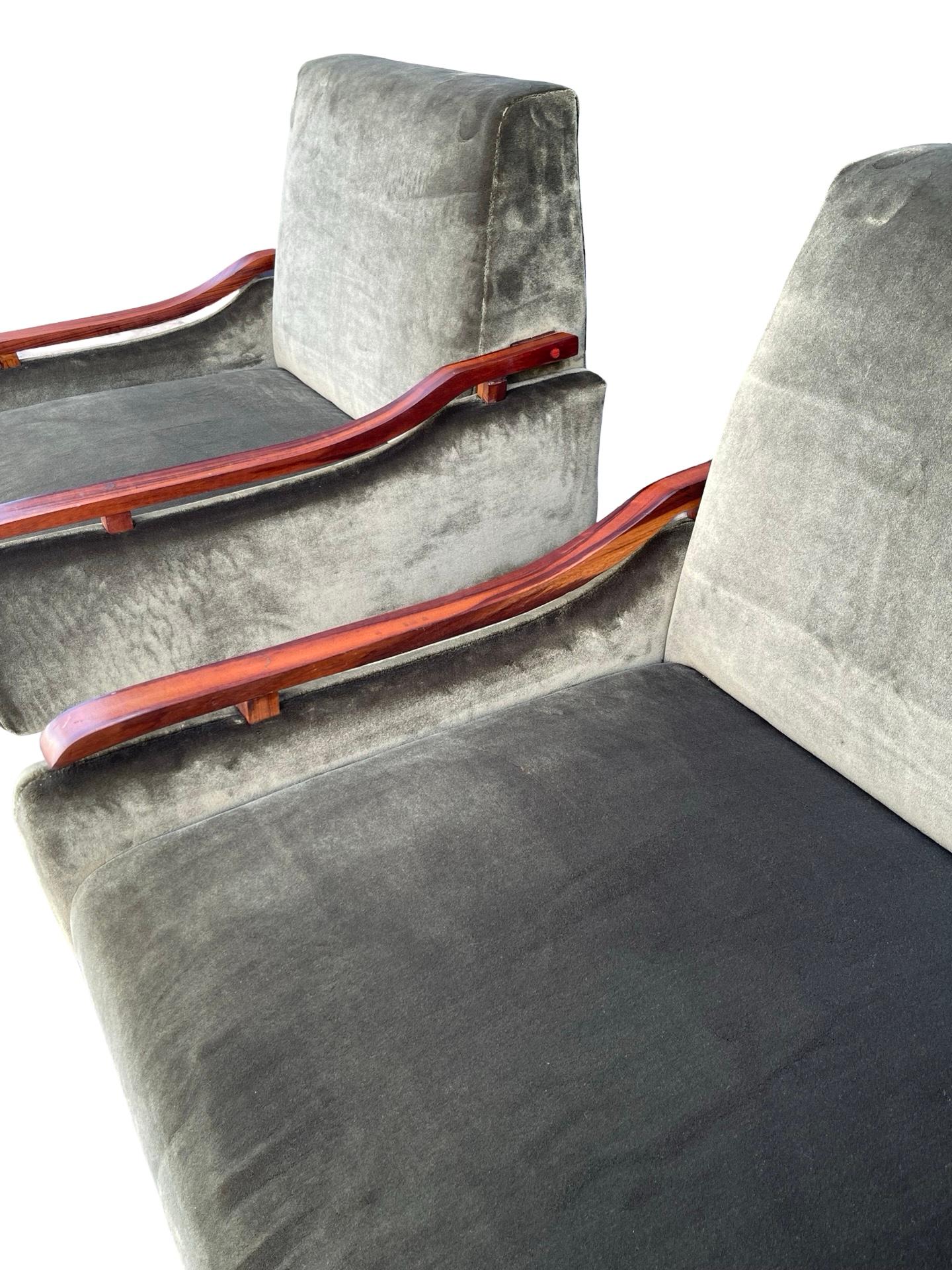 Sedie lounge L'Atelier in palissandro brasiliano di Jorge Zalszupin, anni '60 in vendita 7