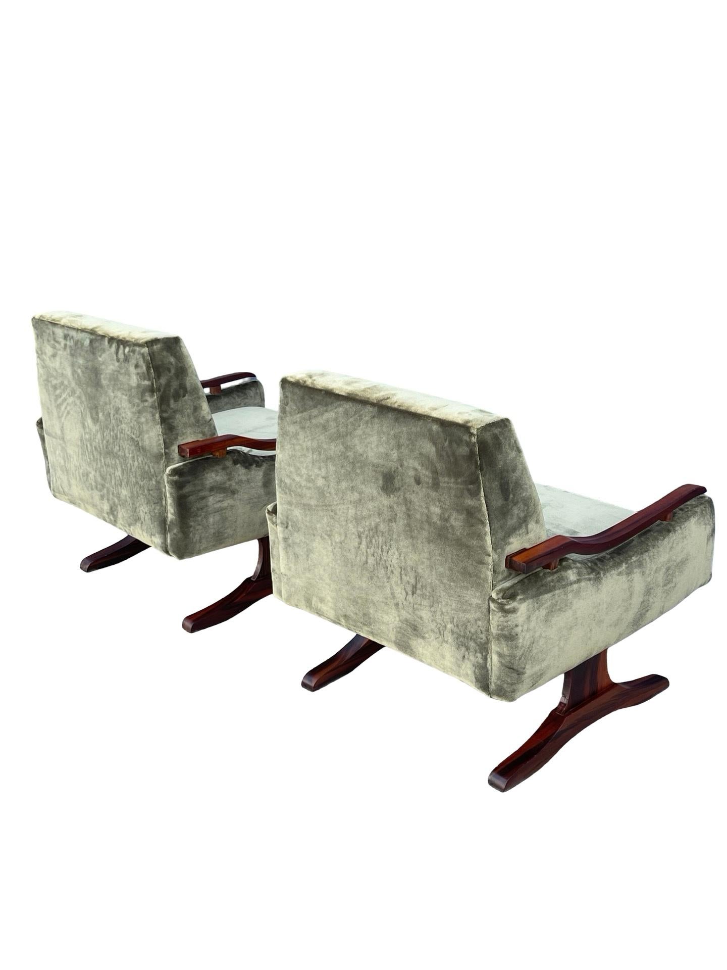 Sedie lounge L'Atelier in palissandro brasiliano di Jorge Zalszupin, anni '60 in vendita 8