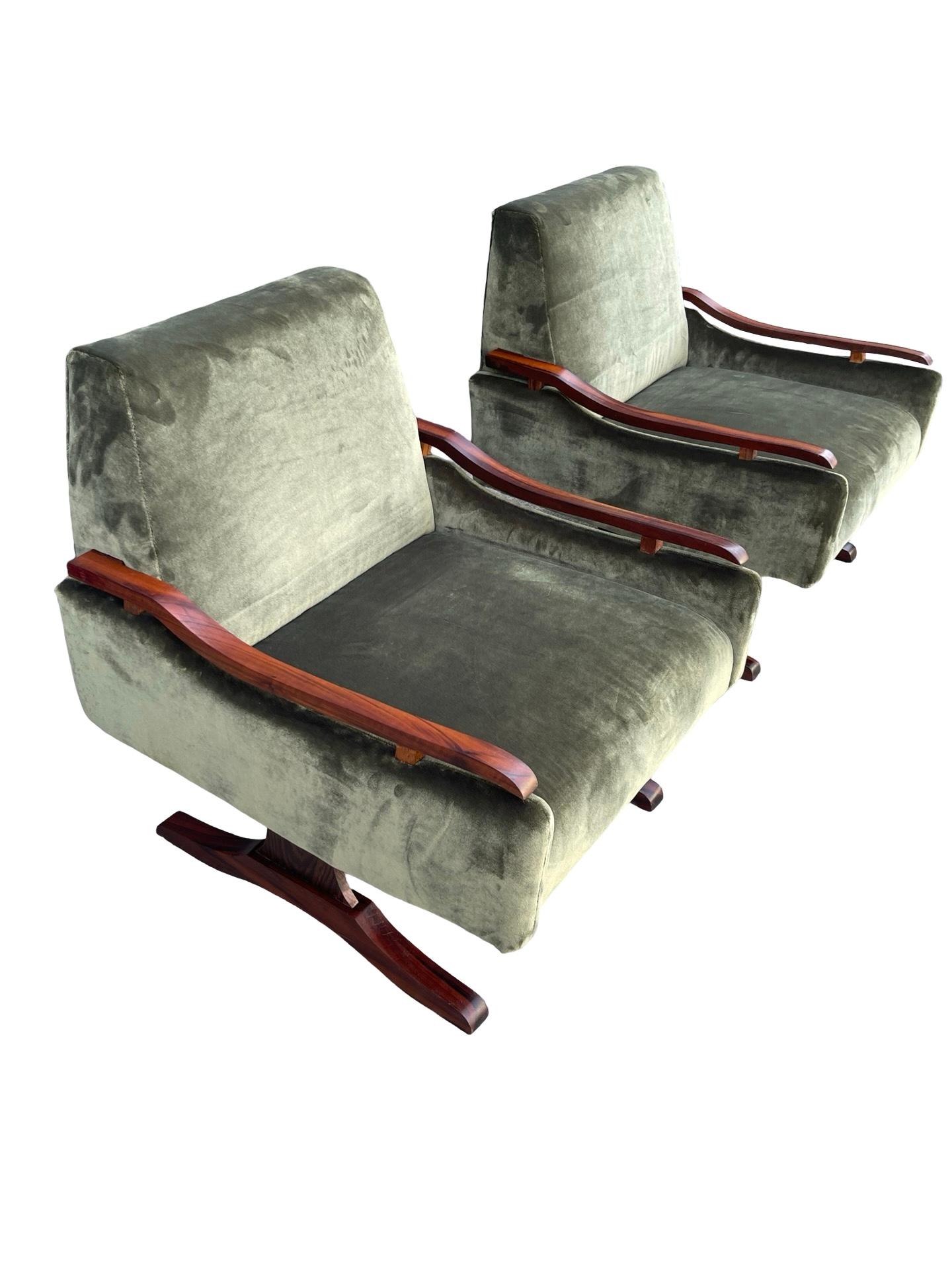 Sedie lounge L'Atelier in palissandro brasiliano di Jorge Zalszupin, anni '60 in vendita 9