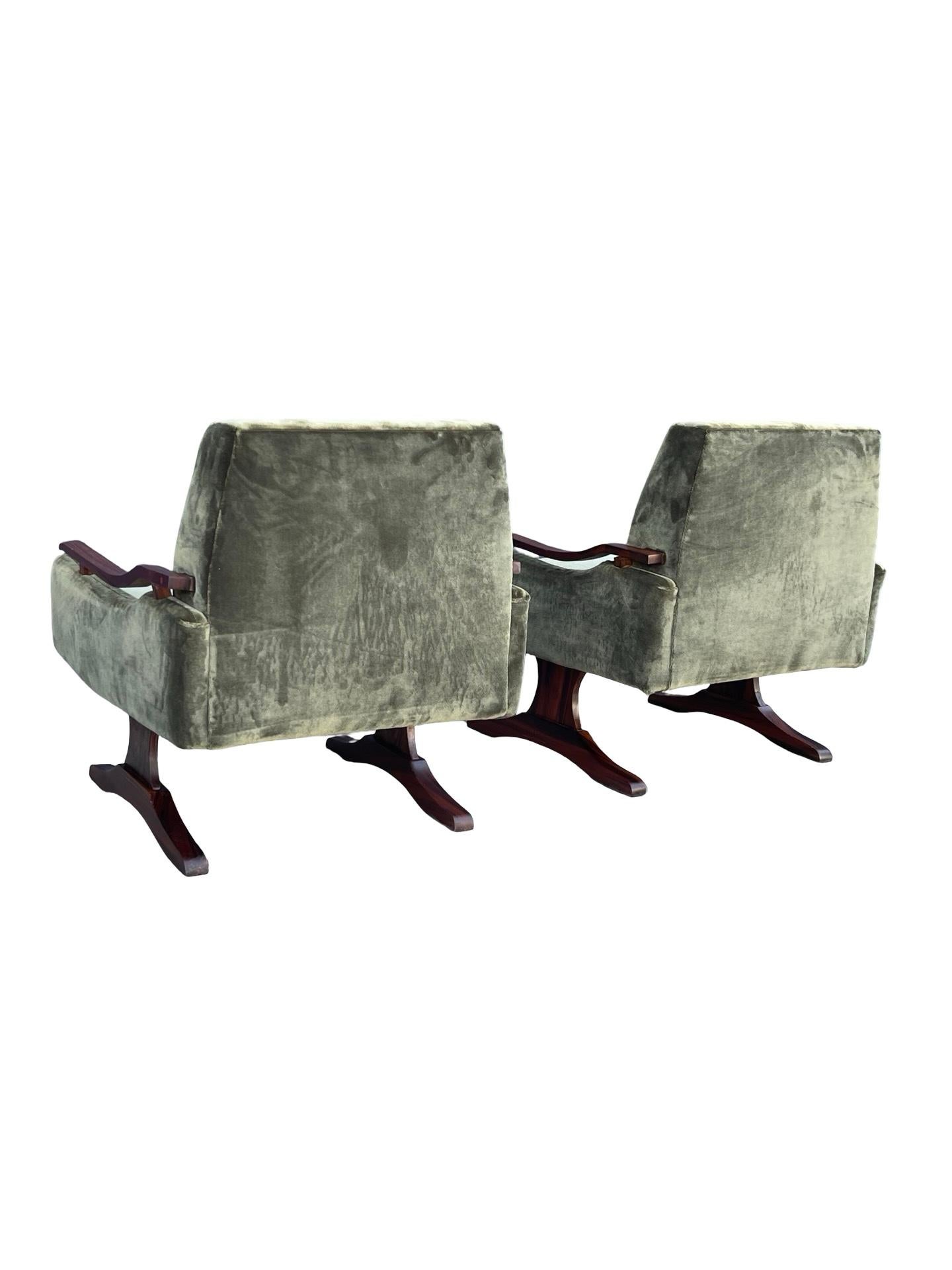 Palissandro Sedie lounge L'Atelier in palissandro brasiliano di Jorge Zalszupin, anni '60 in vendita