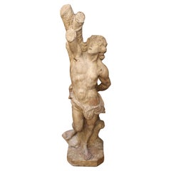 Later 17th Century Spanish Wood Sculpture of St. Sebastian